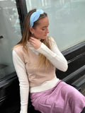Scalloped Blue Velvet Headband - Luxurious Elegance for Every Day