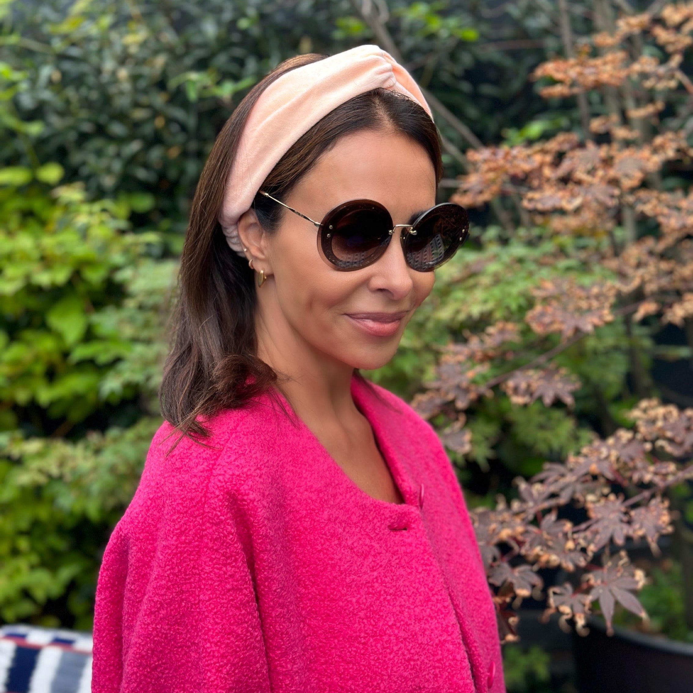 Luxurious Pink Velvet Loop Headband Wider & More Comfortable