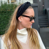 Luxurious Black Velvet Loop Headband Wider & More Comfortable