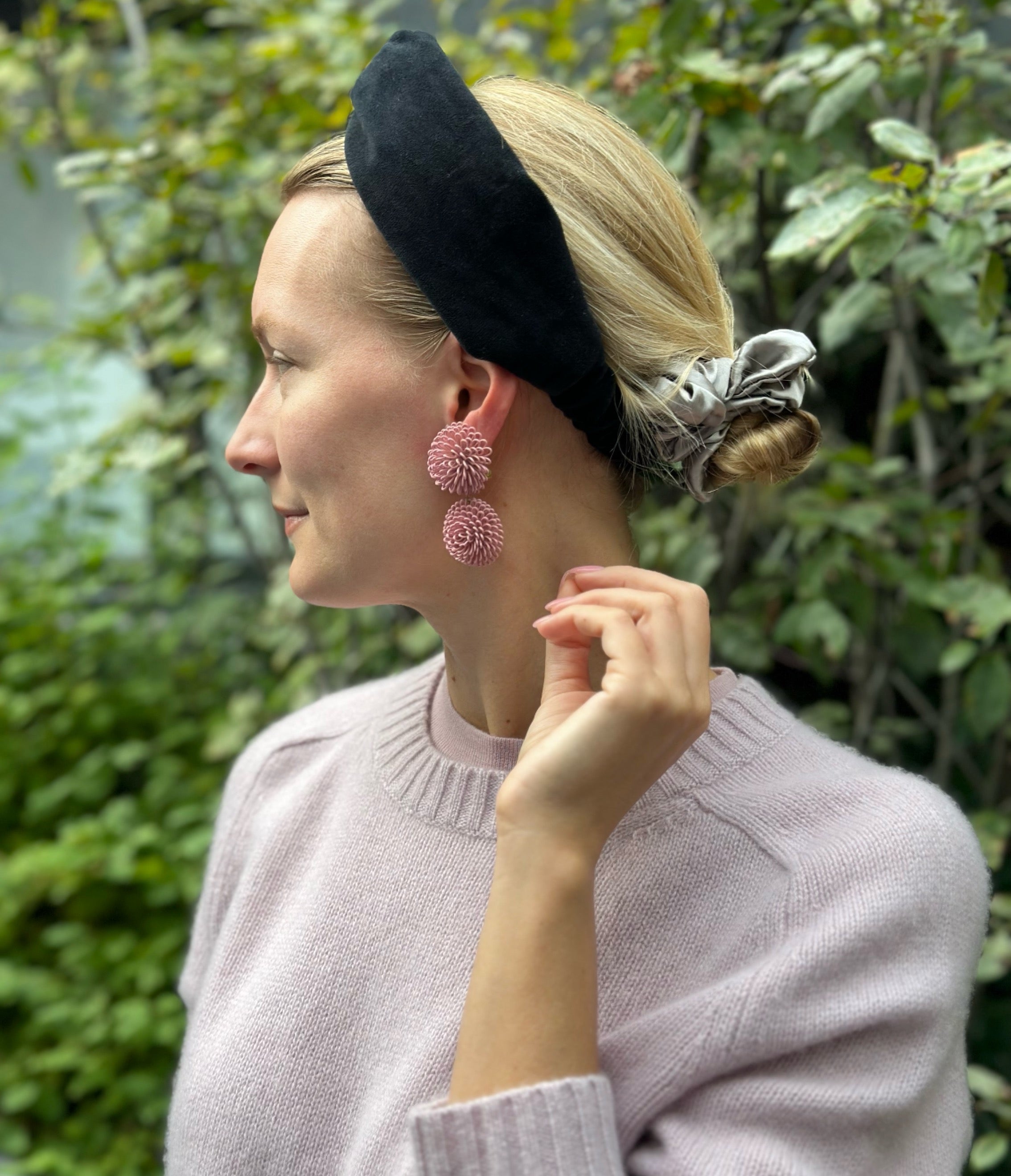 Luxurious Black Velvet Loop Headband Wider & More Comfortable