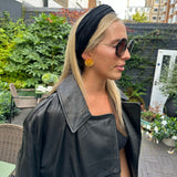 Luxurious Black Velvet Loop Headband Wider & More Comfortable