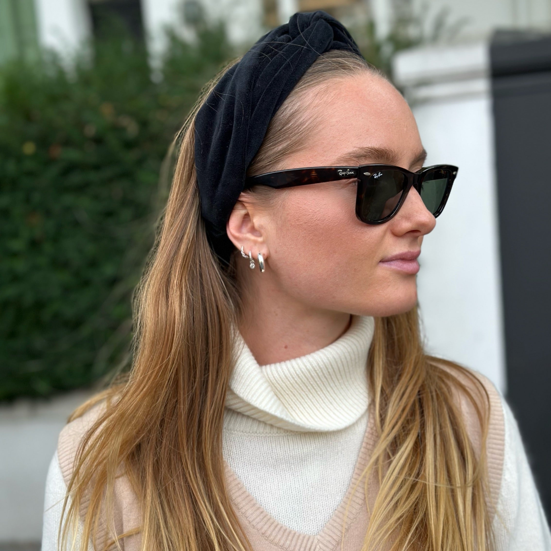 Luxurious Black Velvet Loop Headband Wider & More Comfortable