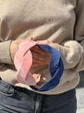 Scalloped Pink Velvet Headband - Luxurious Elegance for Every Day