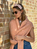 Pale Pink silk bow ribbon with pearl detail Headband - Born In The Sun