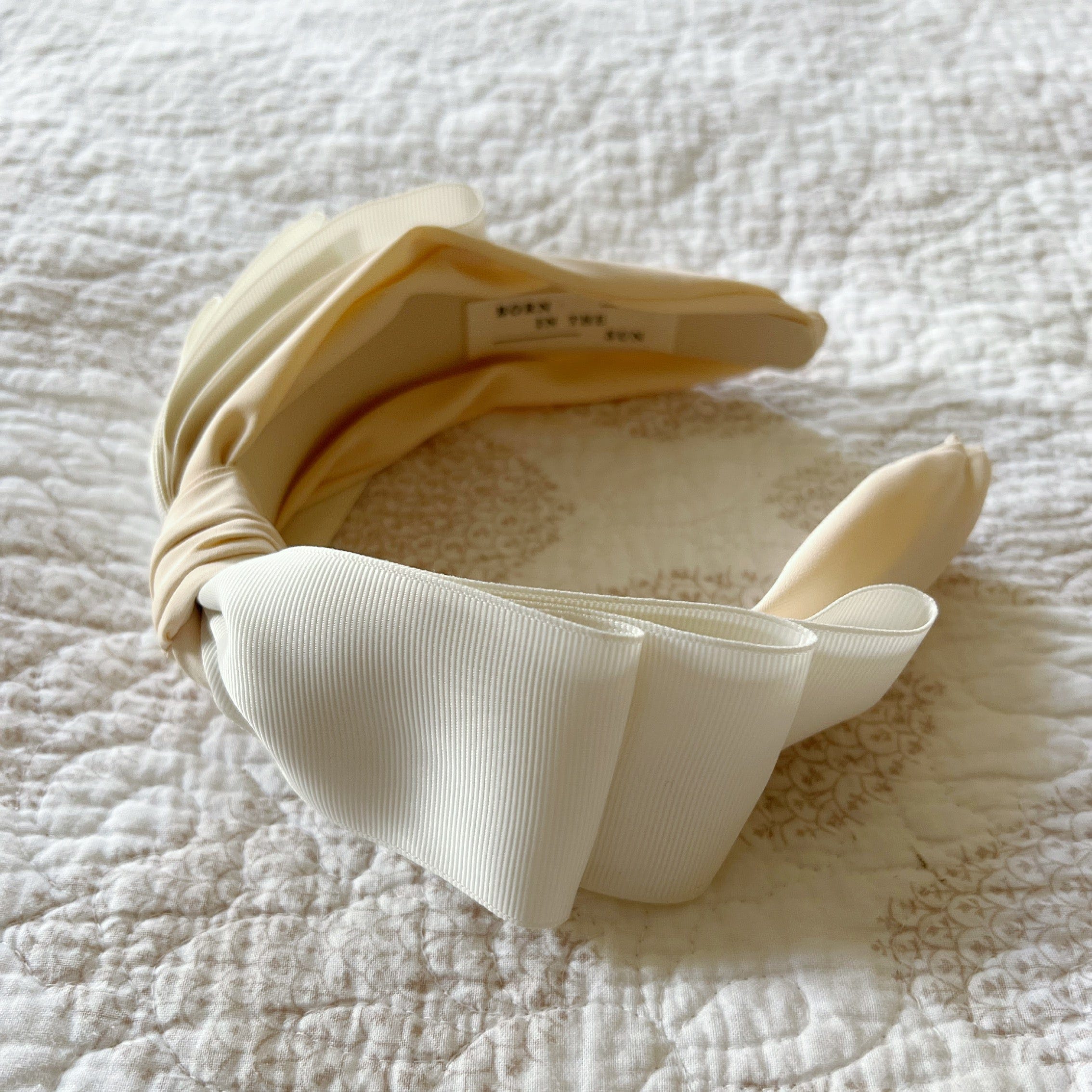 Wedding off white bow ribbon Headband - Born In The Sun