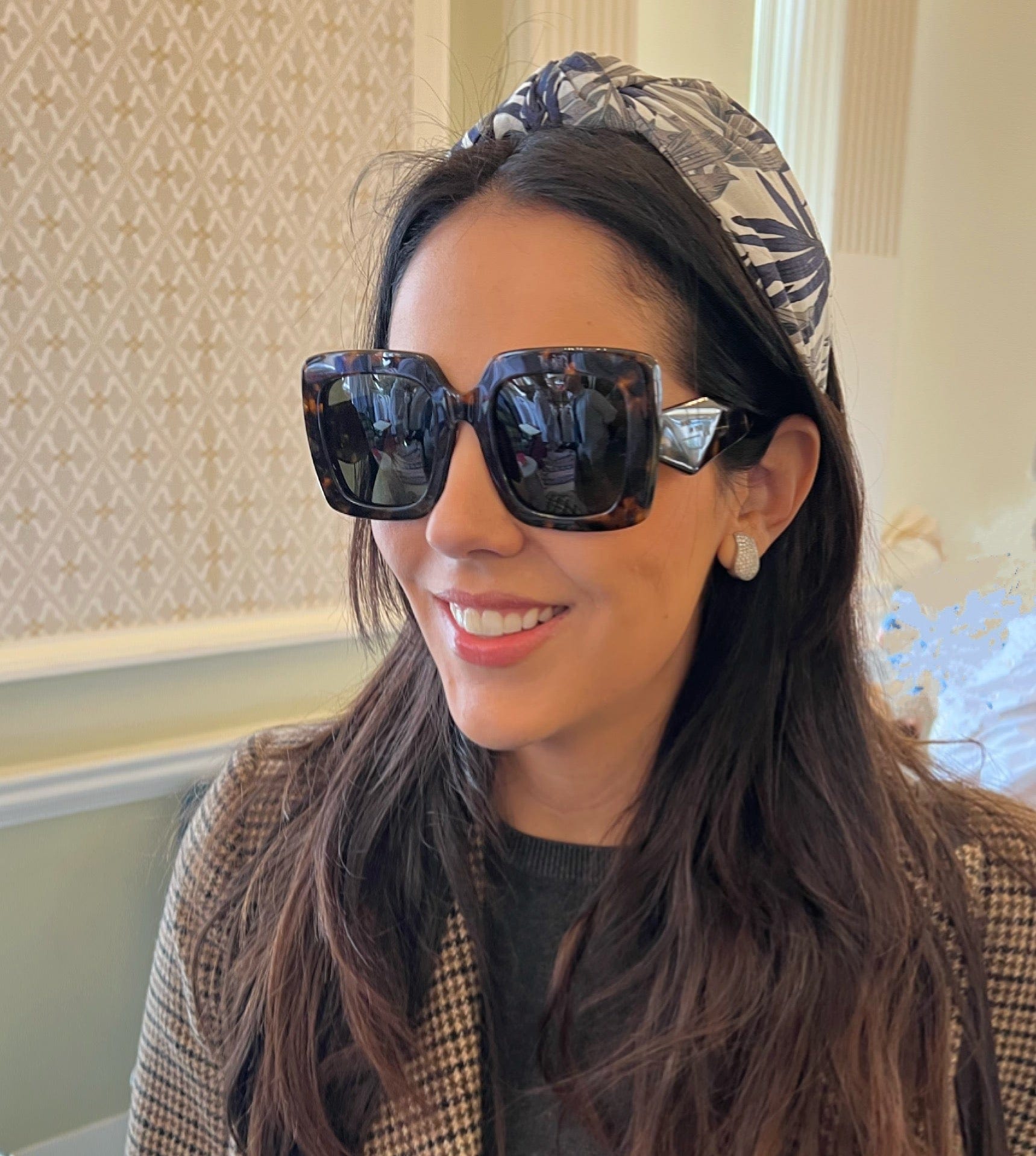 Palm Springs navy knotted headband - Born In The Sun