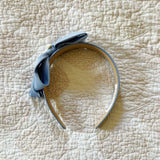 Pale Blue silk bow ribbon with pearl detail Headband - Born In The Sun