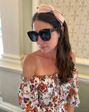 Pale Pink silk bow ribbon with pearl detail Headband - Born In The Sun