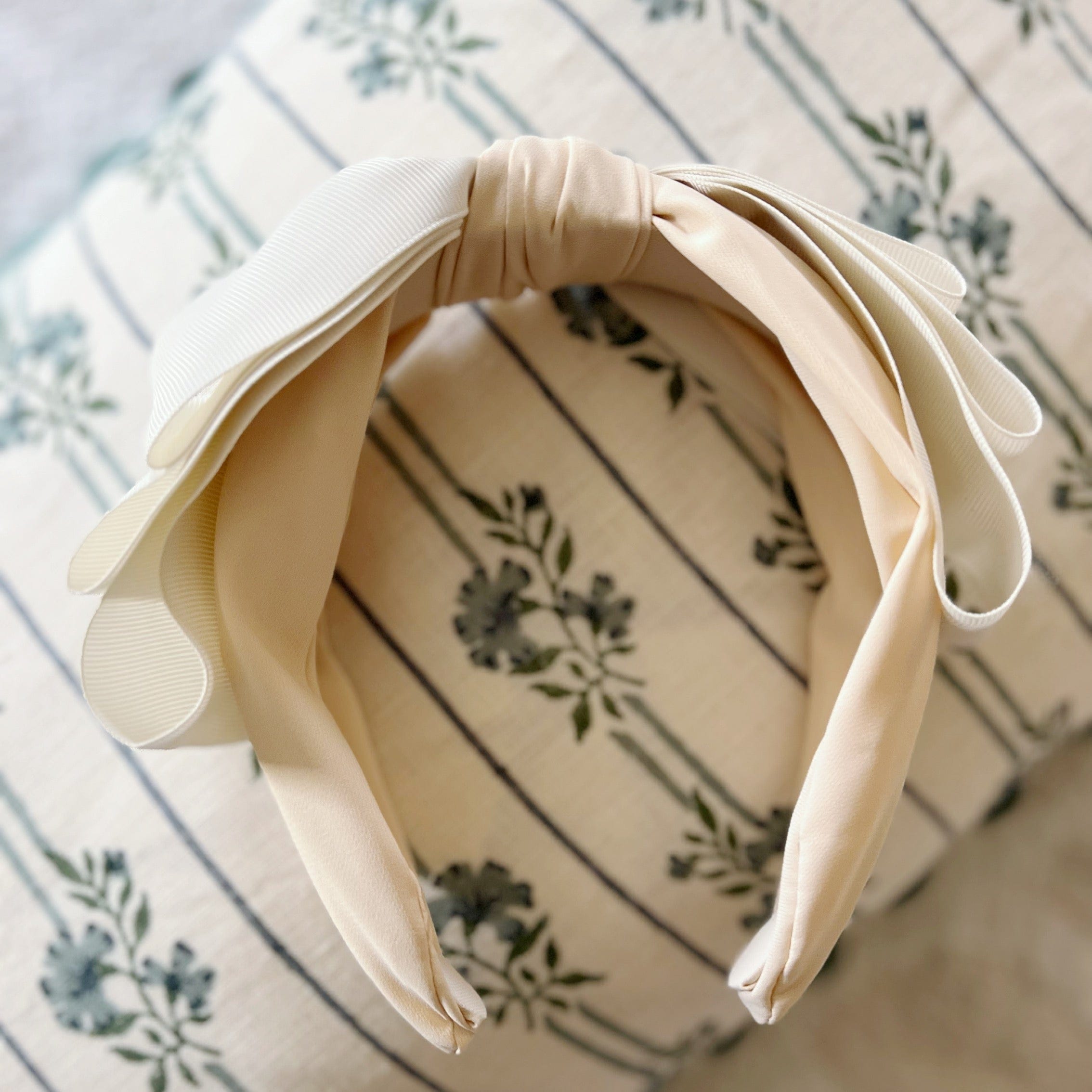 Wedding off white bow ribbon Headband - Born In The Sun