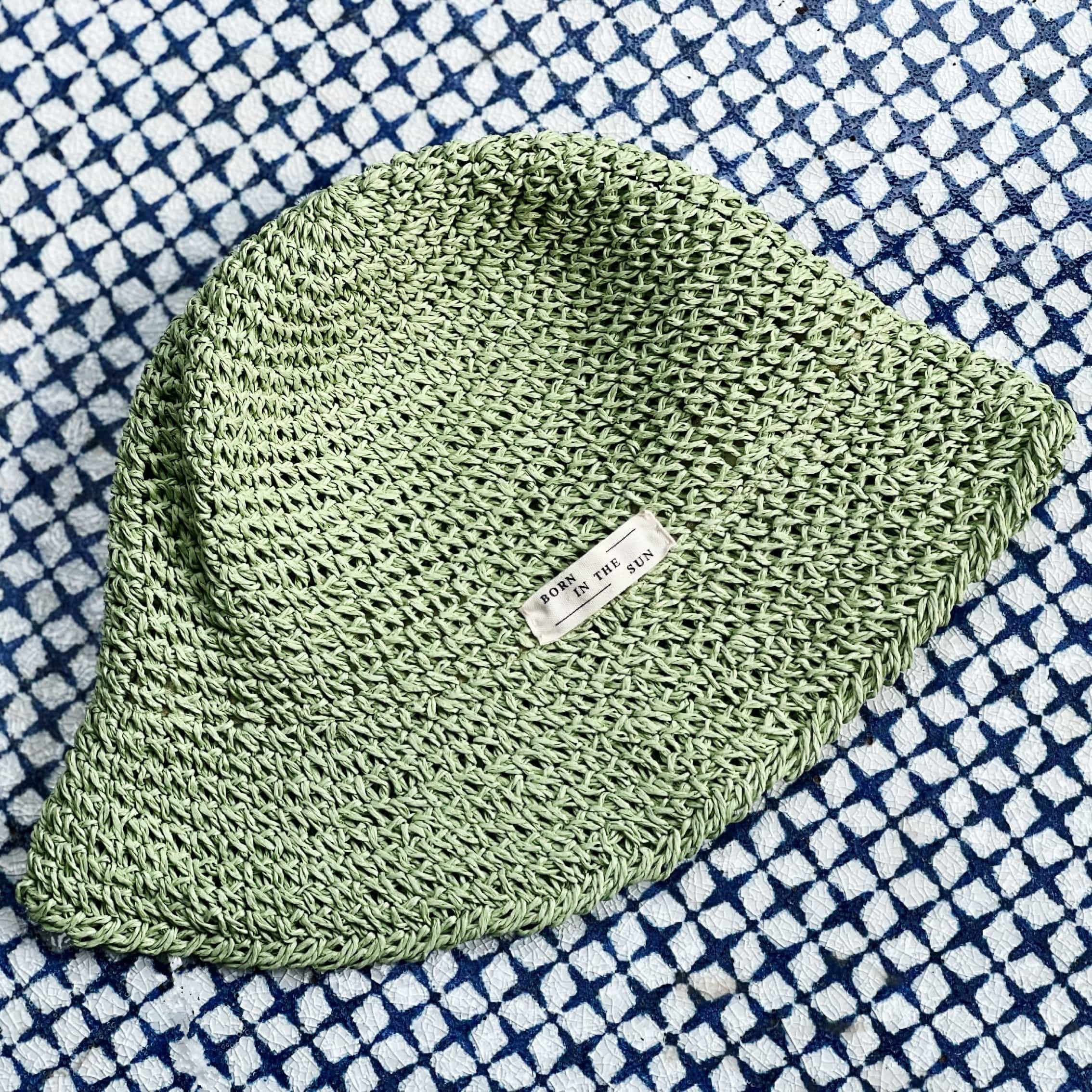 Green crochet hat - Born In The Sun