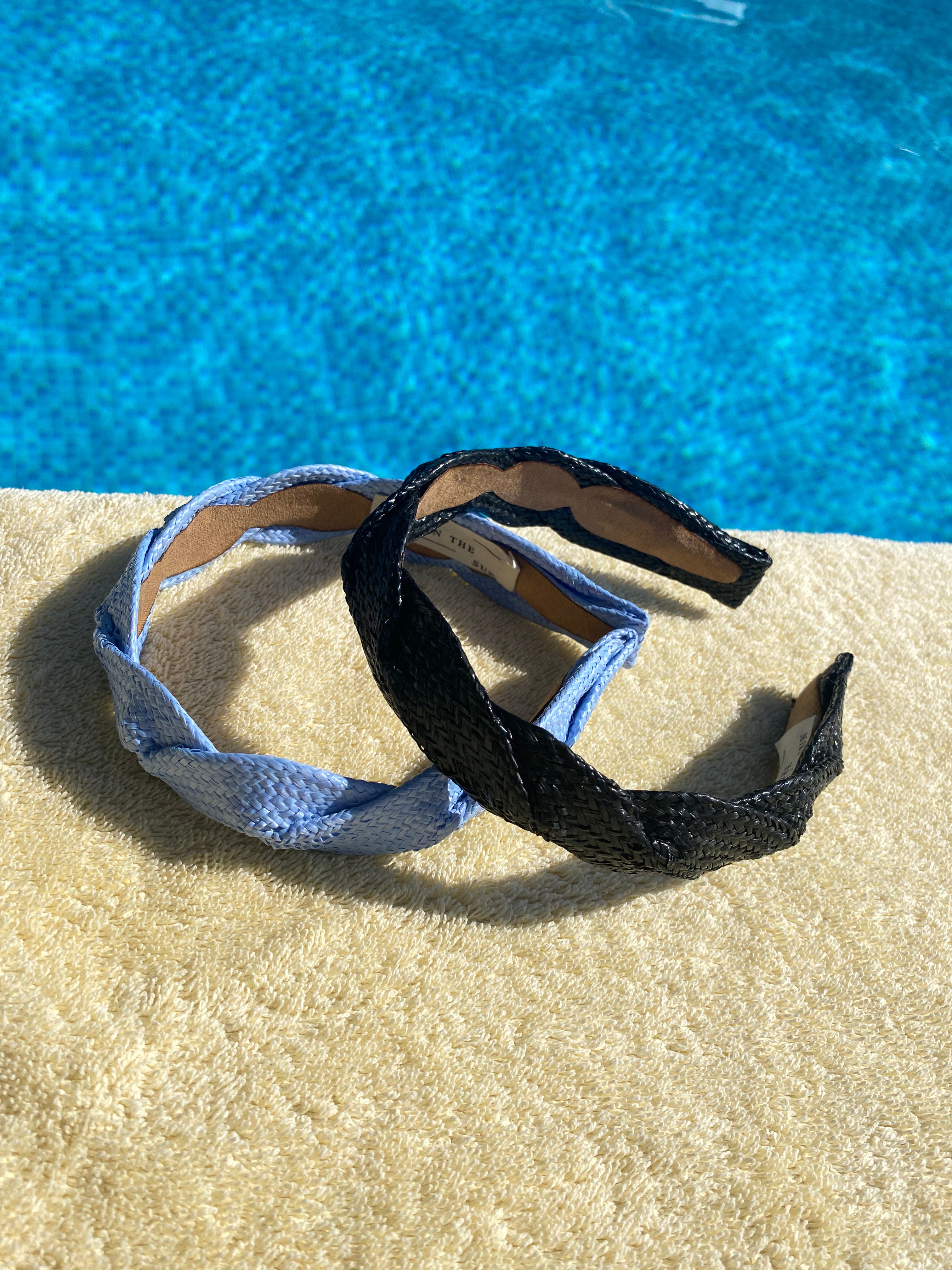 Raffia thin black Scalloped shape Headband - Born In The Sun
