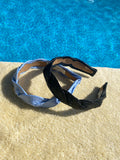 Raffia thin black Scalloped shape Headband - Born In The Sun