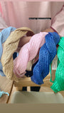 Raffia pink thin Scalloped shape Headband - Born In The Sun