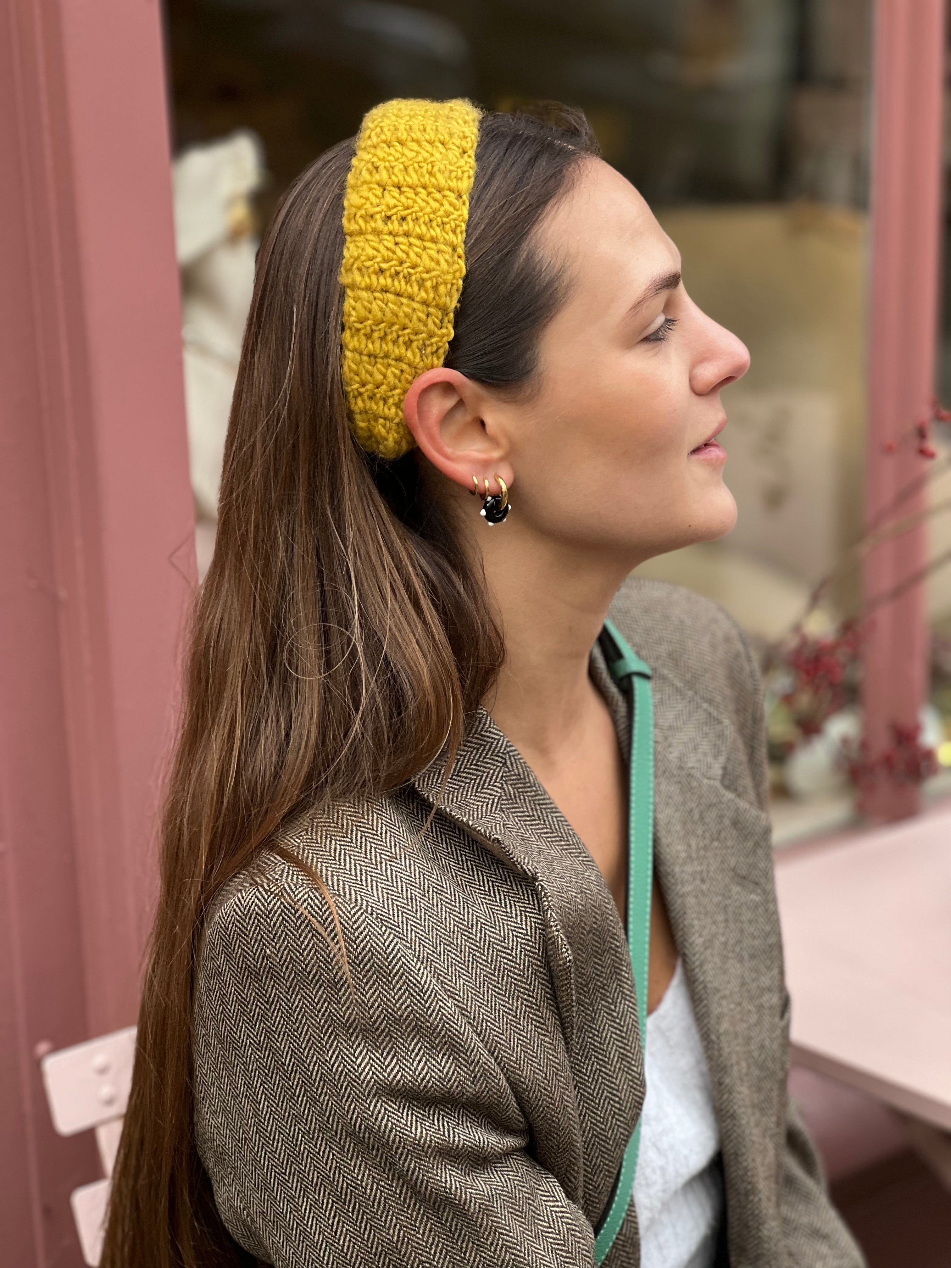 Crochet yellow Headband - Born In The Sun