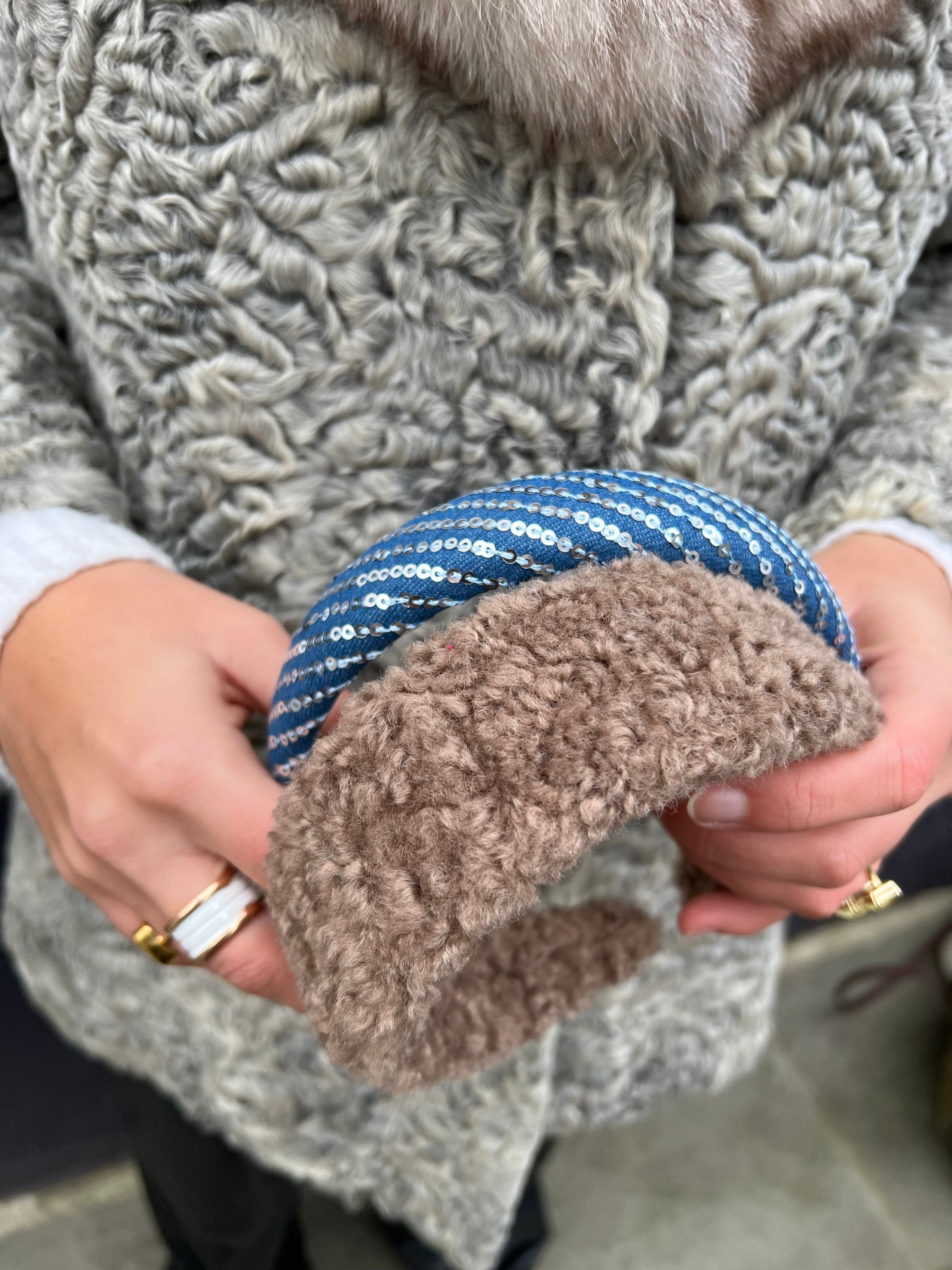 Dark denim sequin headband - Born In The Sun