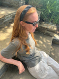 Raffia thin black Scalloped shape Headband - Born In The Sun