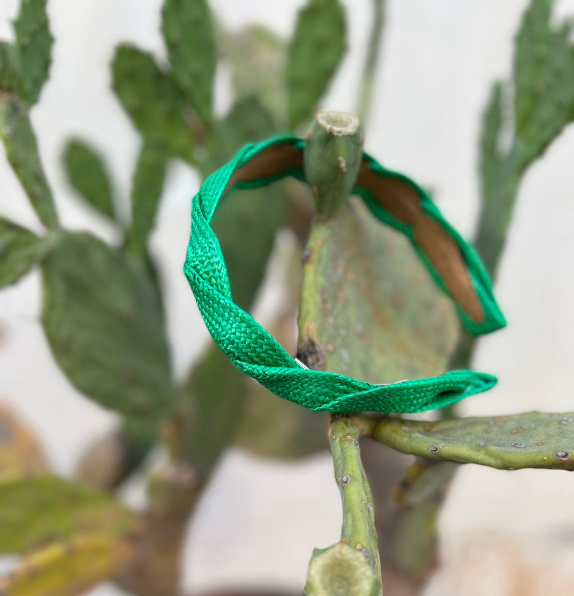 Green thin raffia Scalloped shape Headband - Born In The Sun