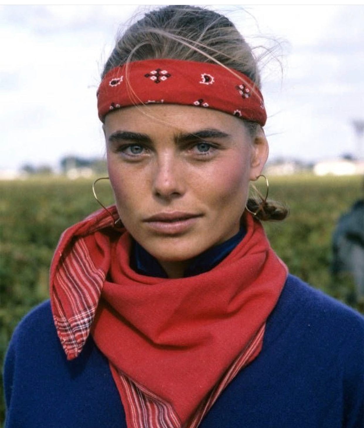 Bandana Red knotted headband - Born In The Sun