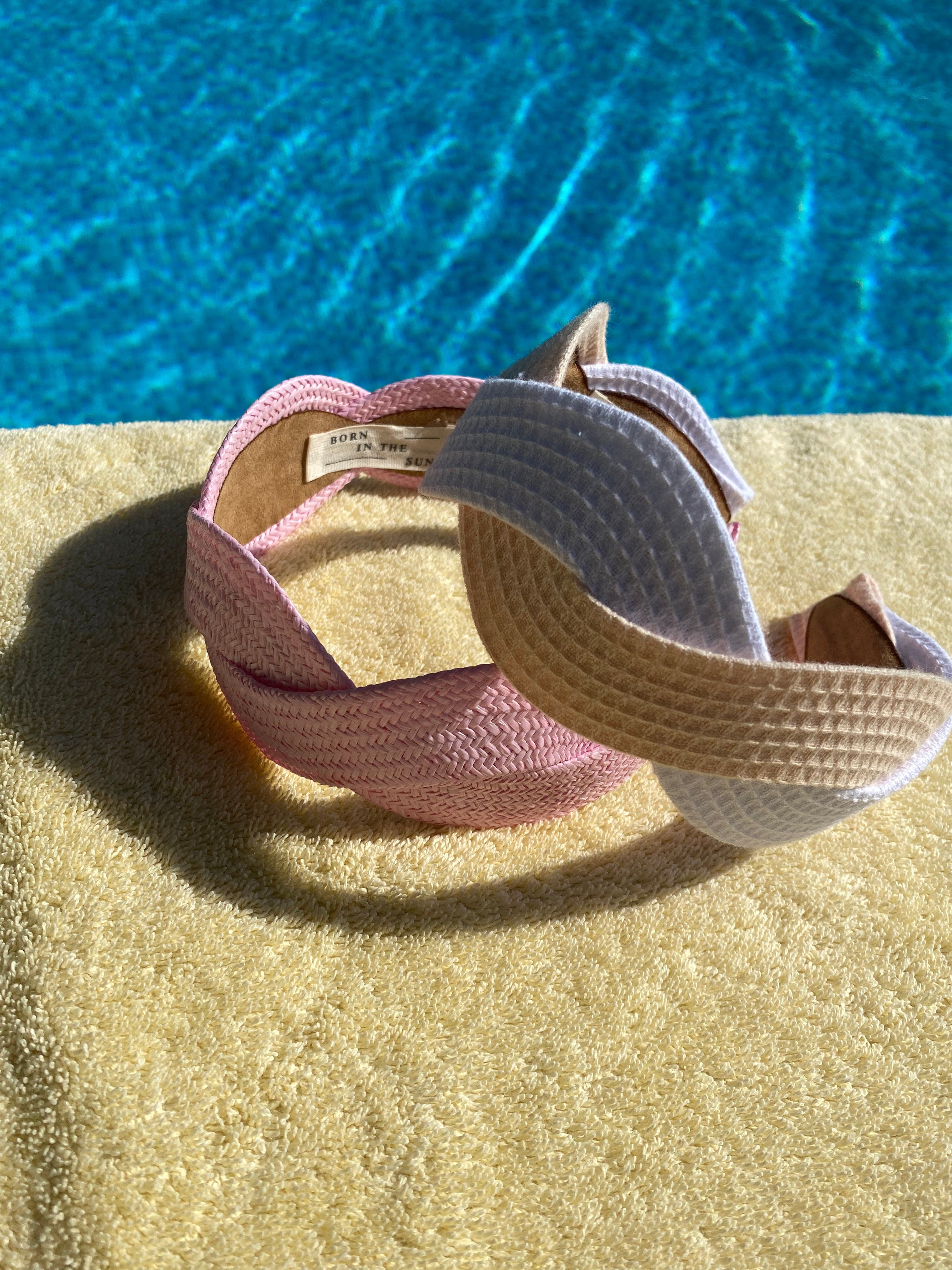 Waffle Scalloped peach shape Headband - Born In The Sun
