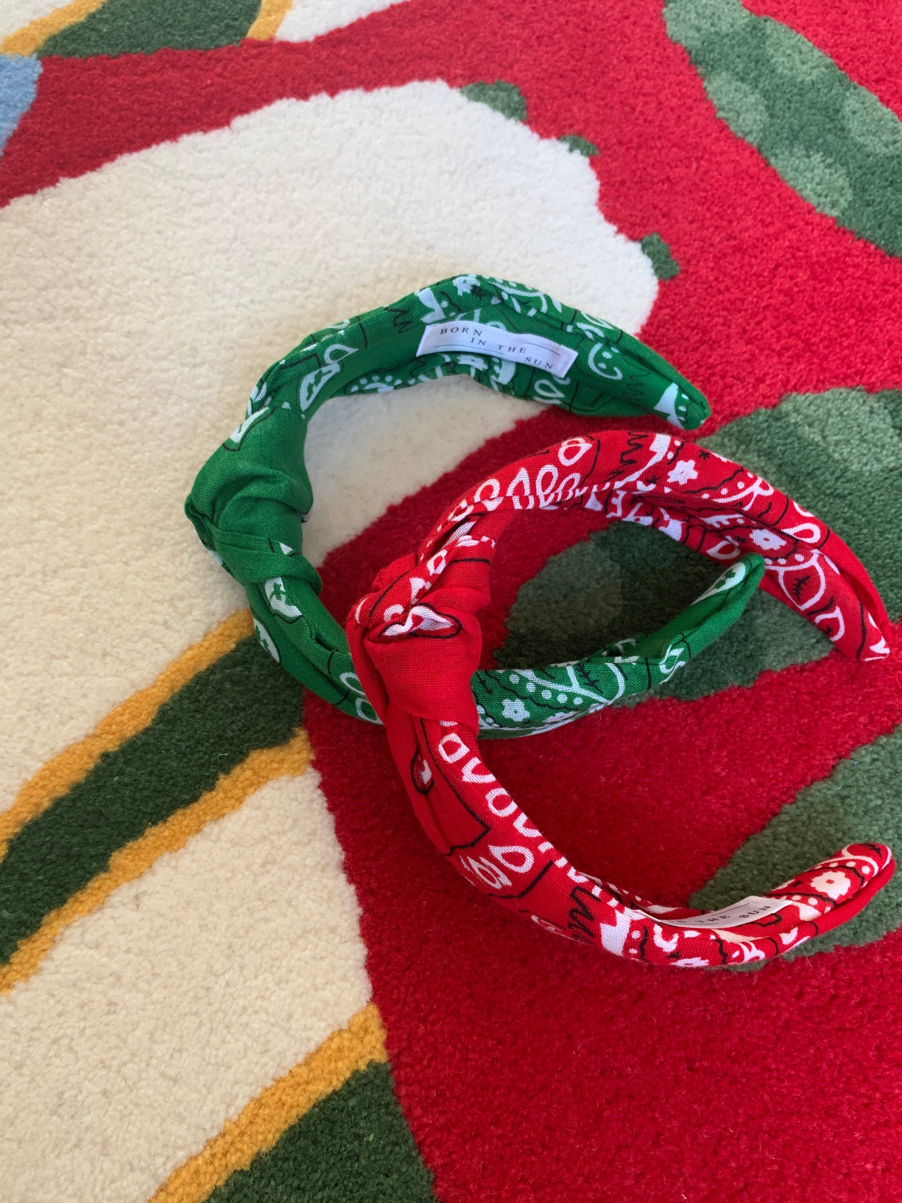 Bandana Red knotted headband - Born In The Sun