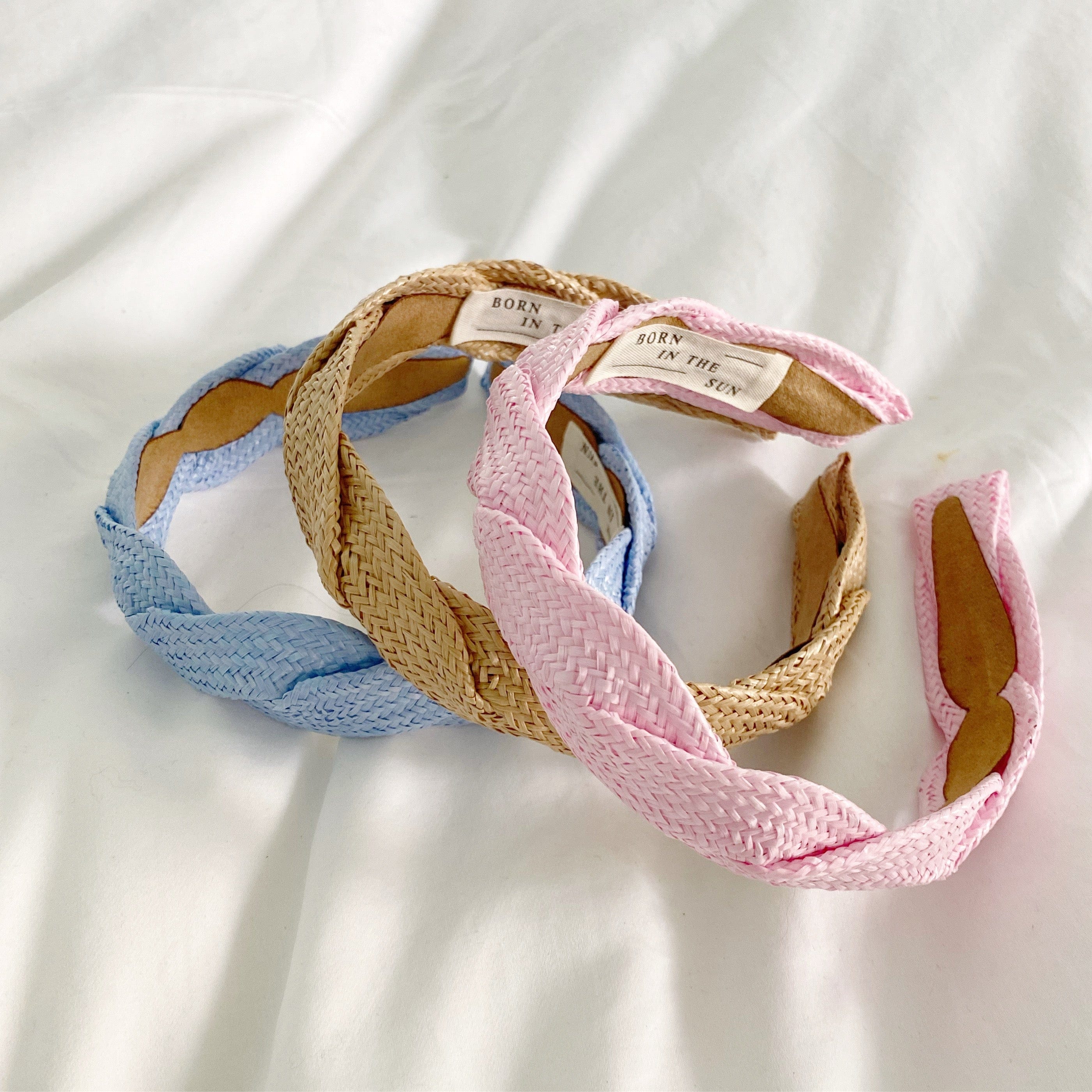 Raffia pink thin Scalloped shape Headband - Born In The Sun