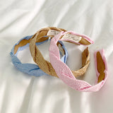Raffia pink thin Scalloped shape Headband - Born In The Sun