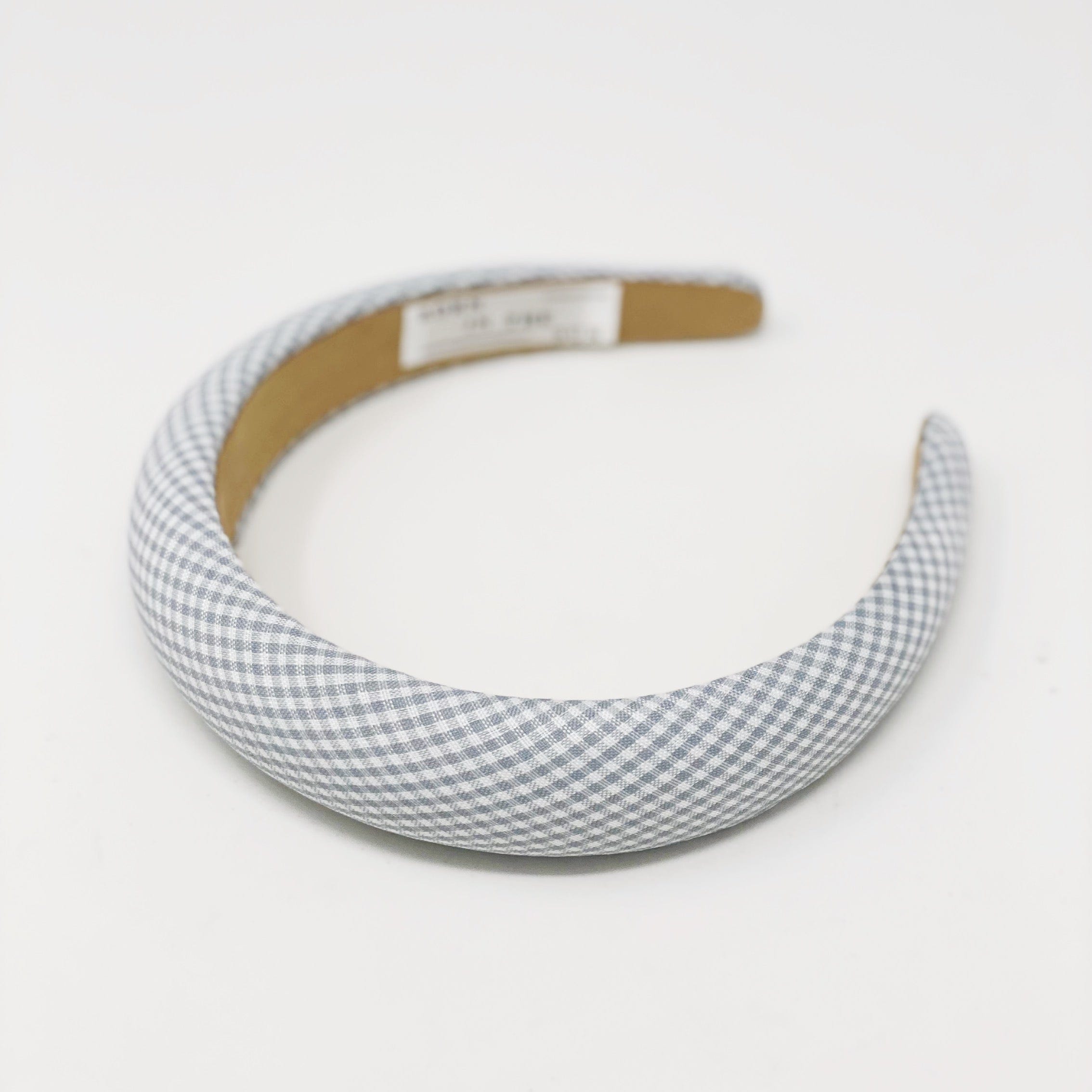 Gingham light blue padded Headband - Born In The Sun