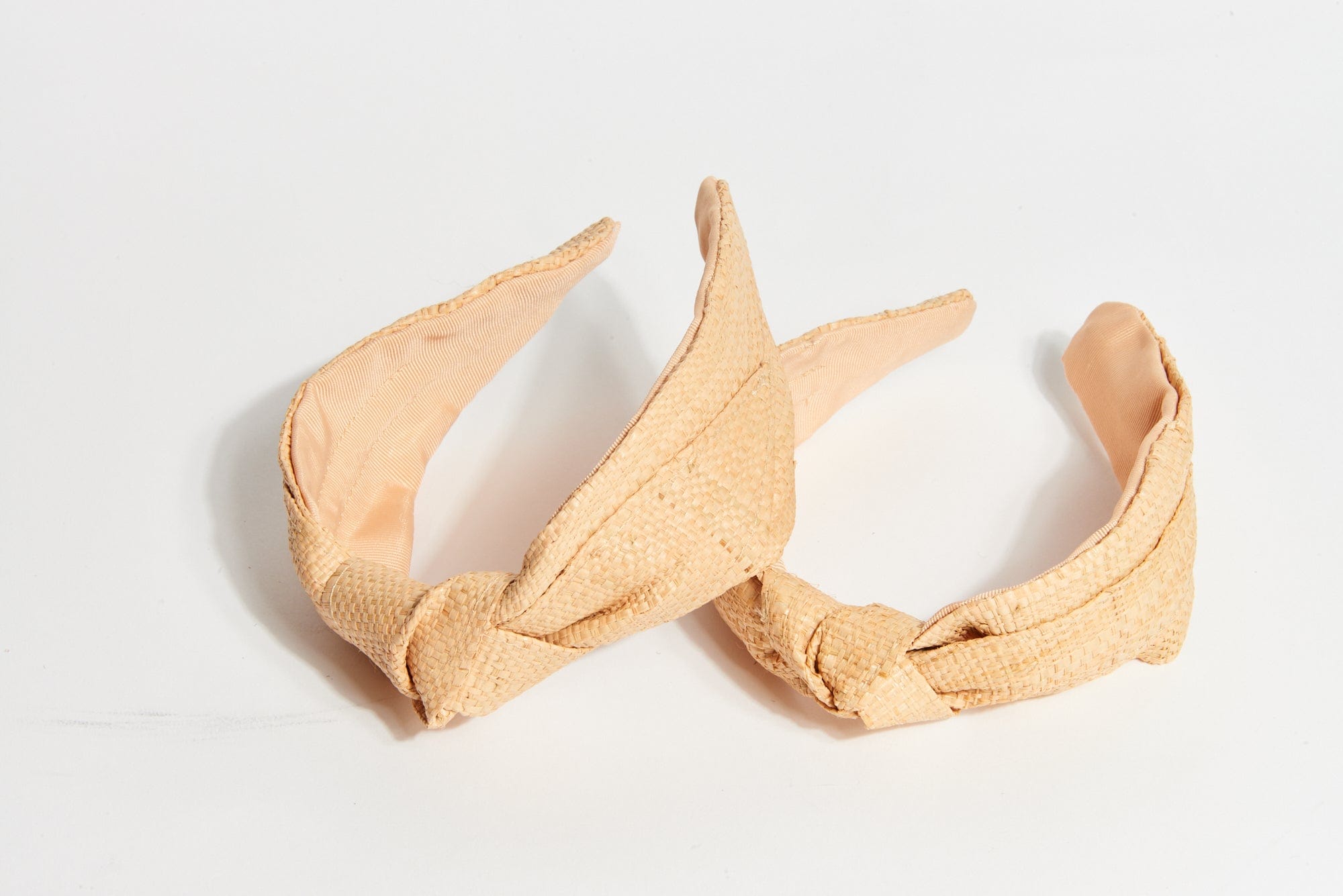 Knotted Raffia Straw Beige Sand Coloured Headband - Born In The Sun