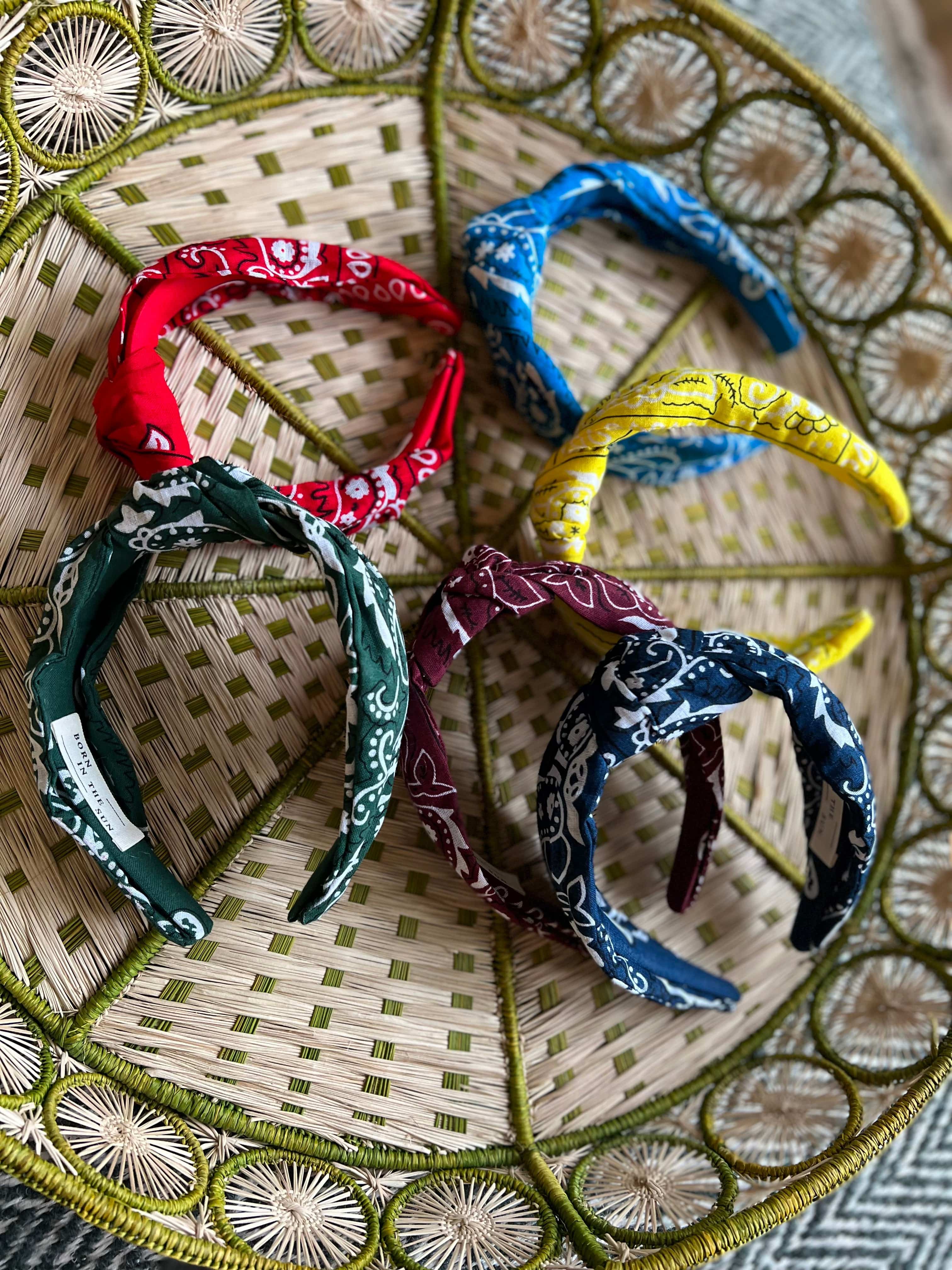 Bandana Navy Knotted Headband - Born In The Sun