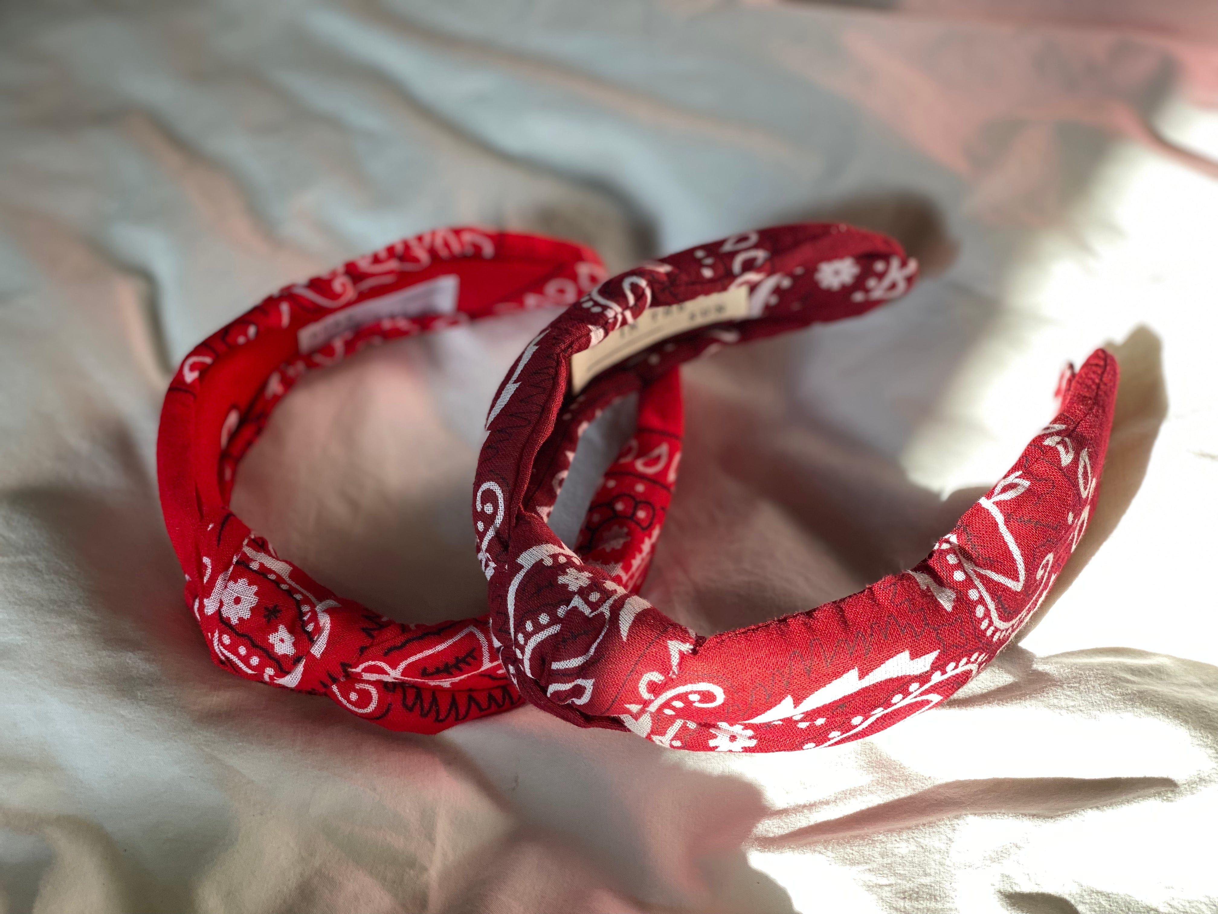 Bandana Red knotted headband - Born In The Sun