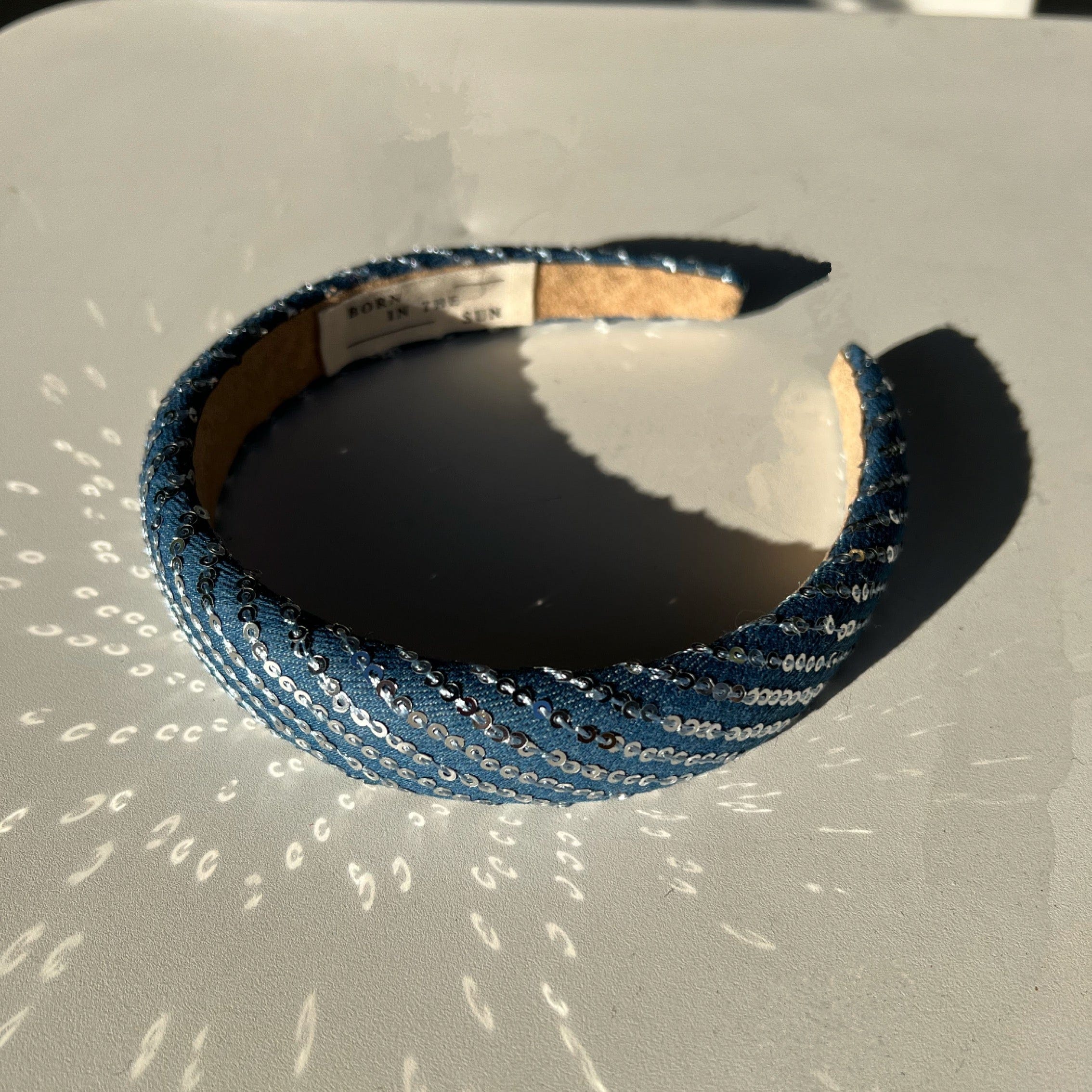 Dark denim sequin headband - Born In The Sun
