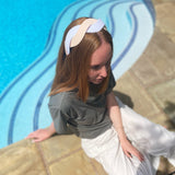 Waffle Scalloped peach shape Headband - Born In The Sun