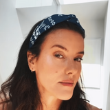 Bandana Navy Knotted Headband - Born In The Sun