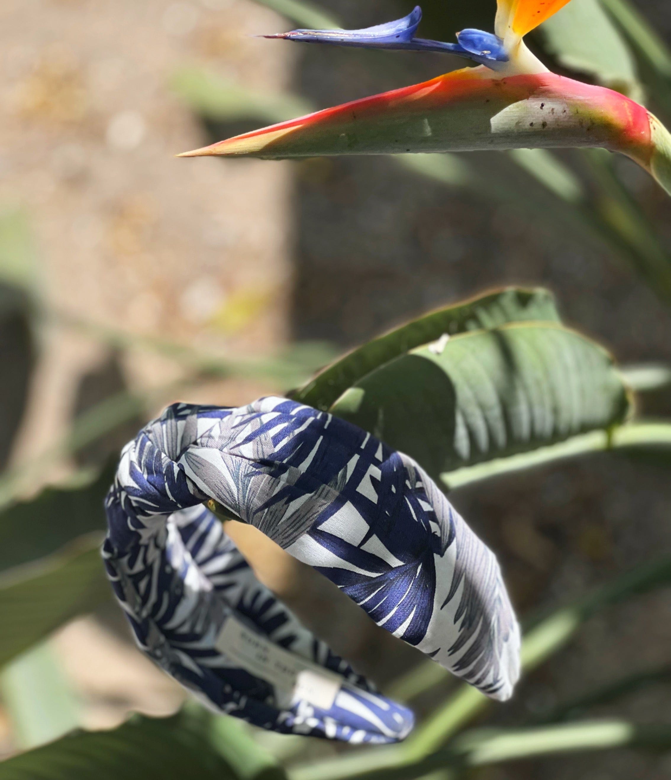 Palm Springs navy knotted headband - Born In The Sun