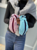 Pink Tweed and velvet Knotted Headband - Born In The Sun