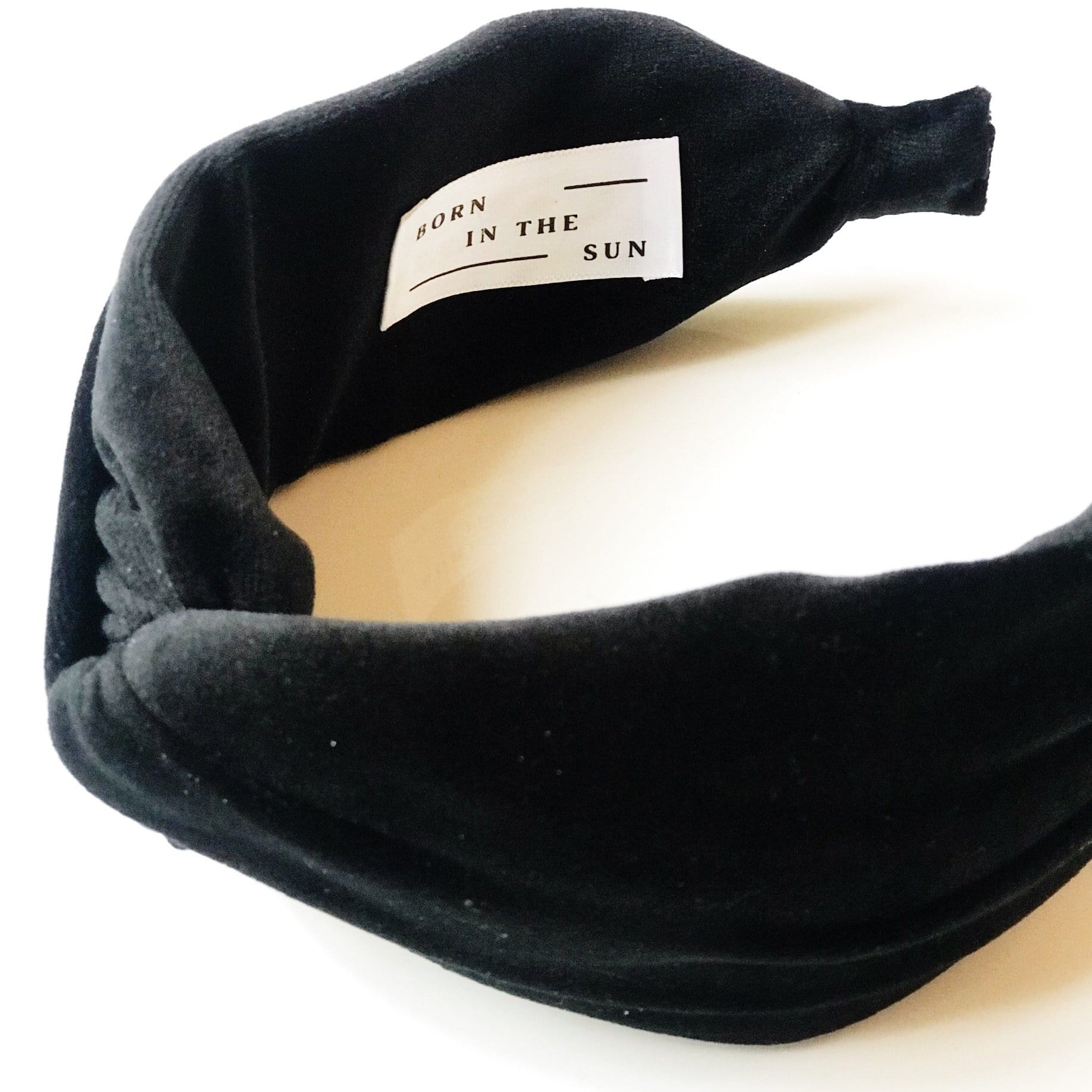 Velvet Classic Black Signature Shape Headband at Born In The Sun - Borninthesun