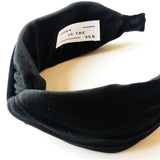 Velvet Classic Black Signature Shape Headband at Born In The Sun - Borninthesun