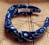 Bandana Navy Knotted Headband - Born In The Sun