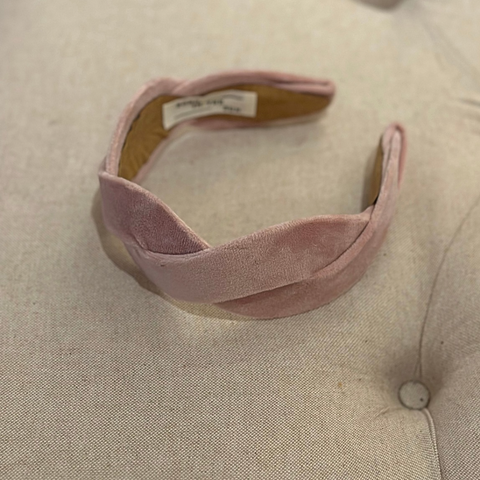 Scalloped light rose Velvet Headband - Luxurious Elegance for Every Day