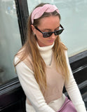 Pink velvet Scalloped shape Headband