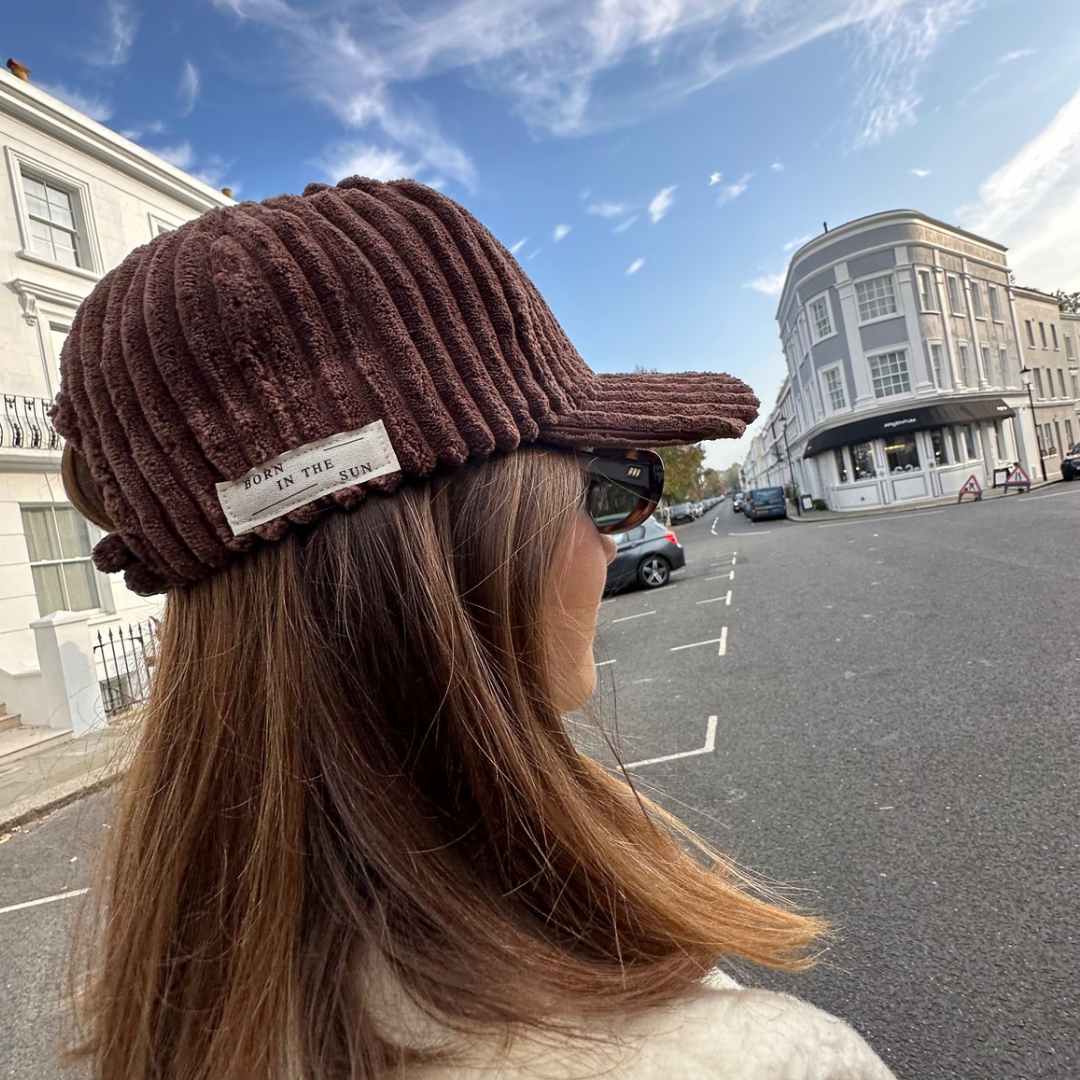 Corduroy hat chocolate brown