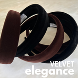 Padded Velvet Black Headband