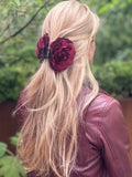 Flower burgundy Claw Hair Clip