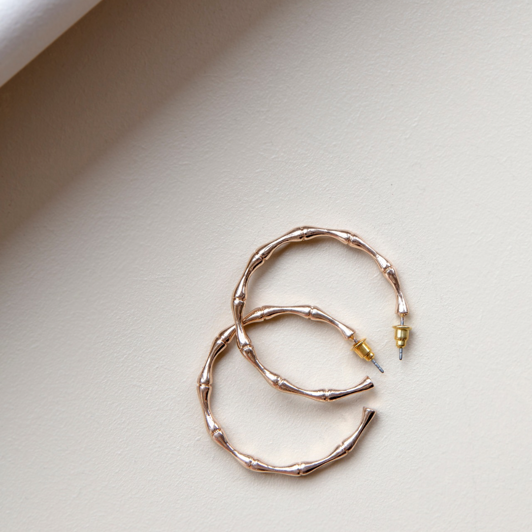 Gold Bamboo Hoop Earrings: Bold, Elegant, and Timeless