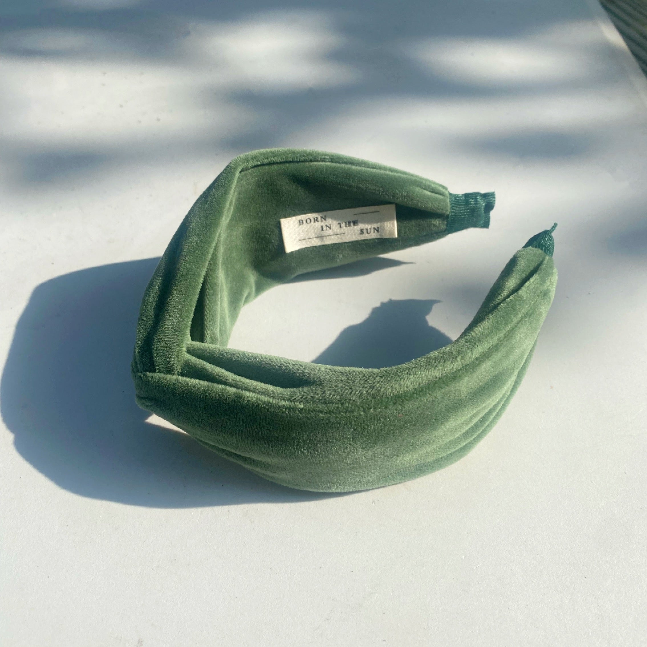 Dark green velvet Headband - Born In The Sun