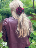 Flower burgundy Claw Hair Clip