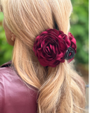 Flower burgundy Claw Hair Clip