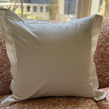 Linen white large cushion cover