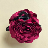 Flower burgundy Claw Hair Clip