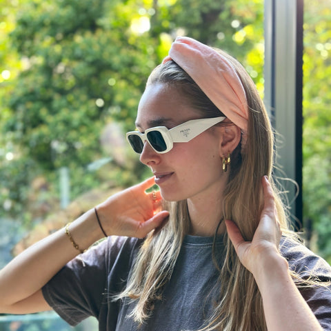 Luxurious Pink Velvet Loop Headband Wider & More Comfortable